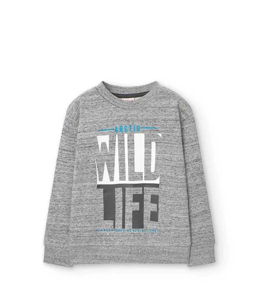 Conjunto de niño con estampado en gris Boboli