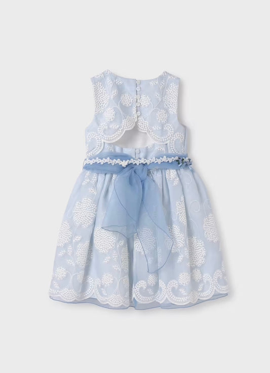 Vestido Organza Bordado Niña Abel & Lula