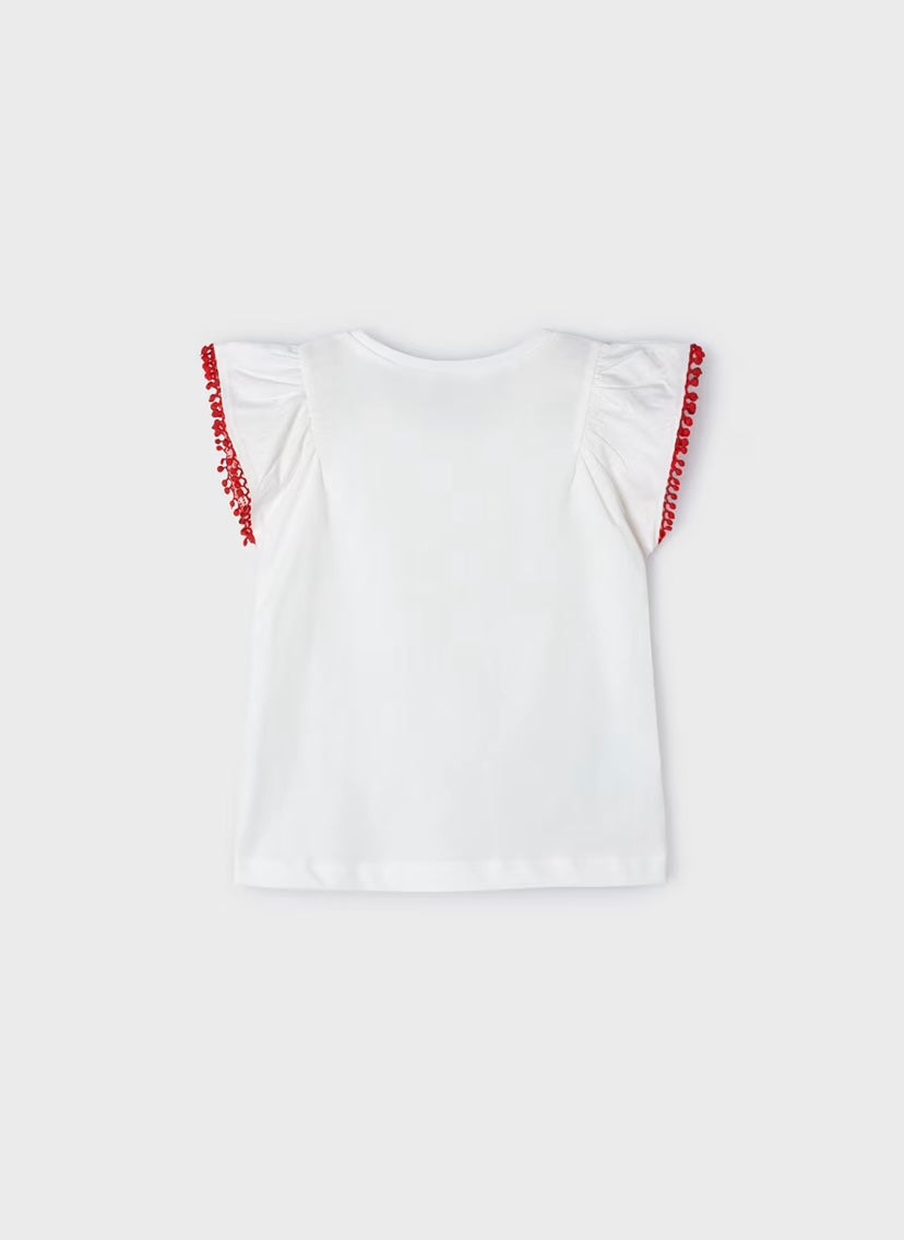 Camiseta apliques Better Cotton niña Mayoral