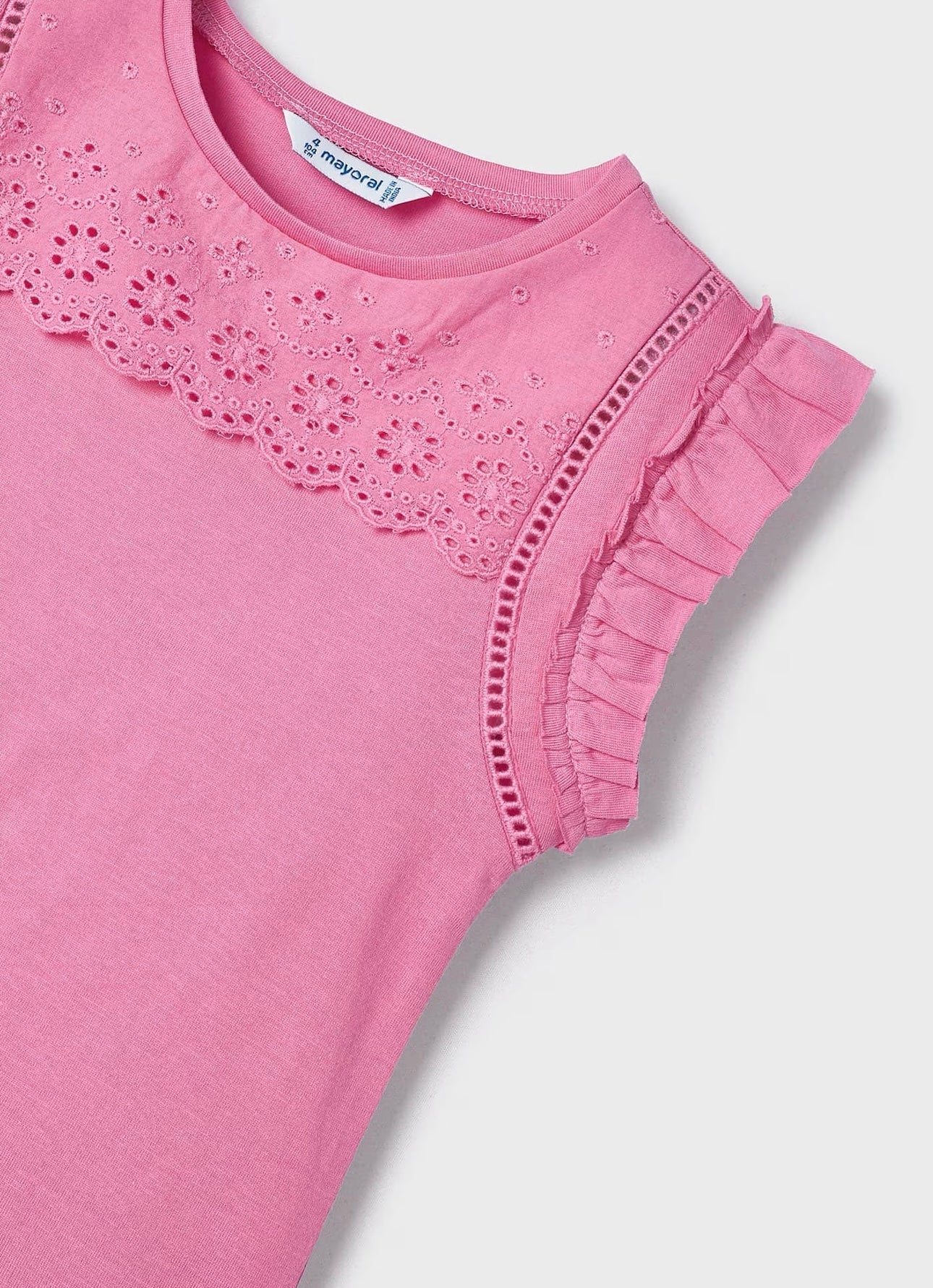 Camiseta perforados Better Cotton niña Mayoral