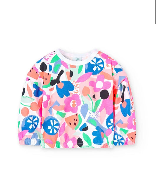Sudadera de felpa estampada de bebé niña Boboli