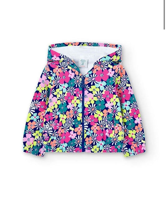 Chaqueta de felpa de bebé niña con estampado de flores Boboli