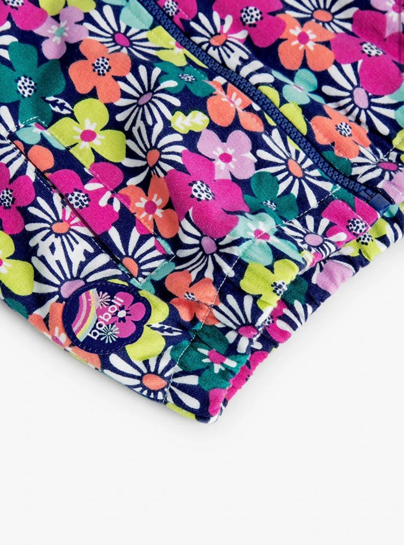 Chaqueta de felpa de bebé niña con estampado de flores Boboli