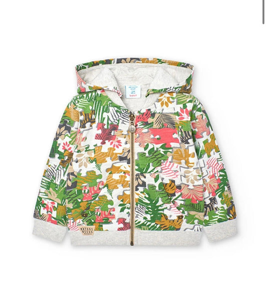 Chaqueta de felpa estampada de bebé niño Boboli