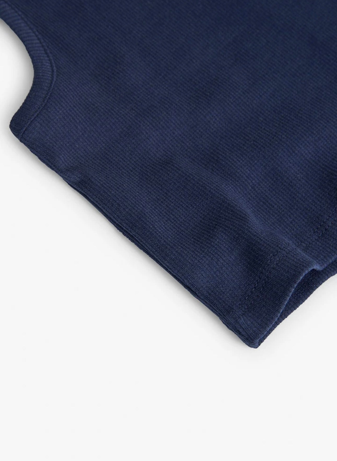 Top de punto canalé de niña en azul marino Boboli