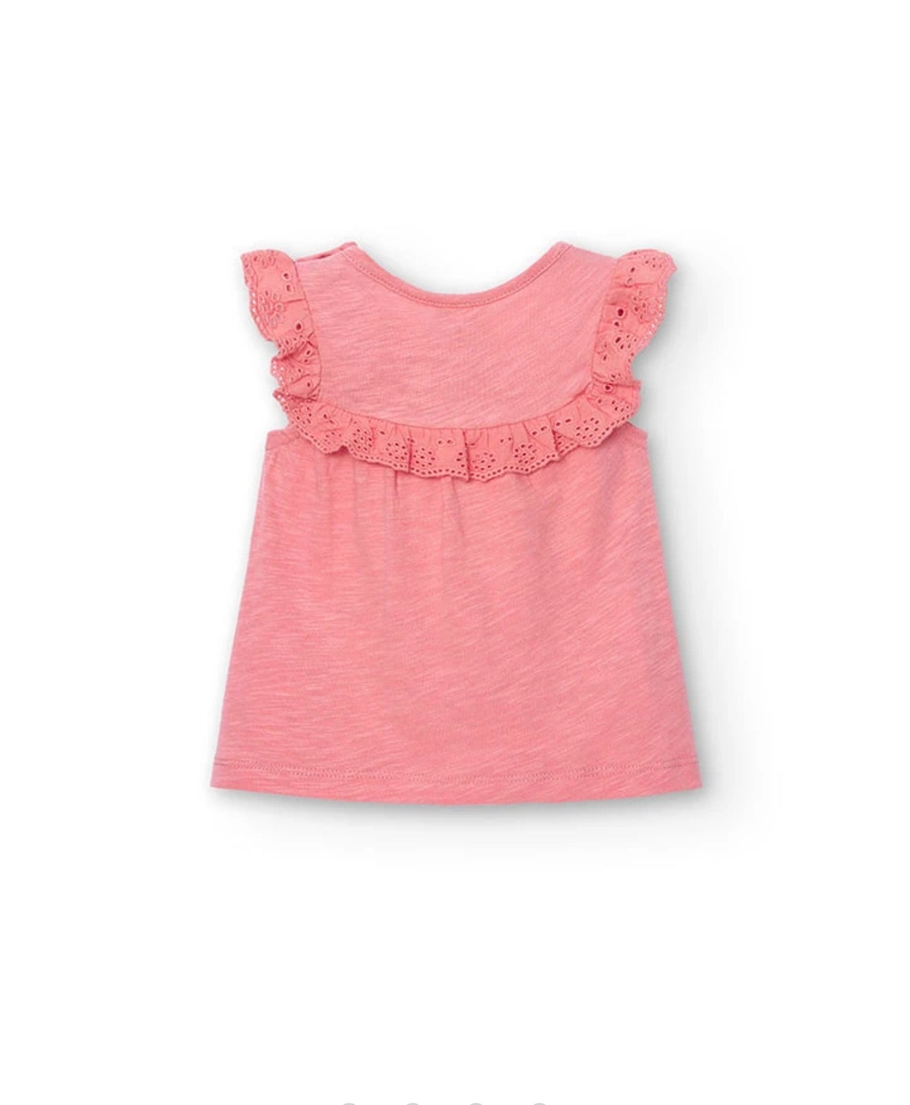 Camiseta de punto de bebé niña en color salmón Boboli