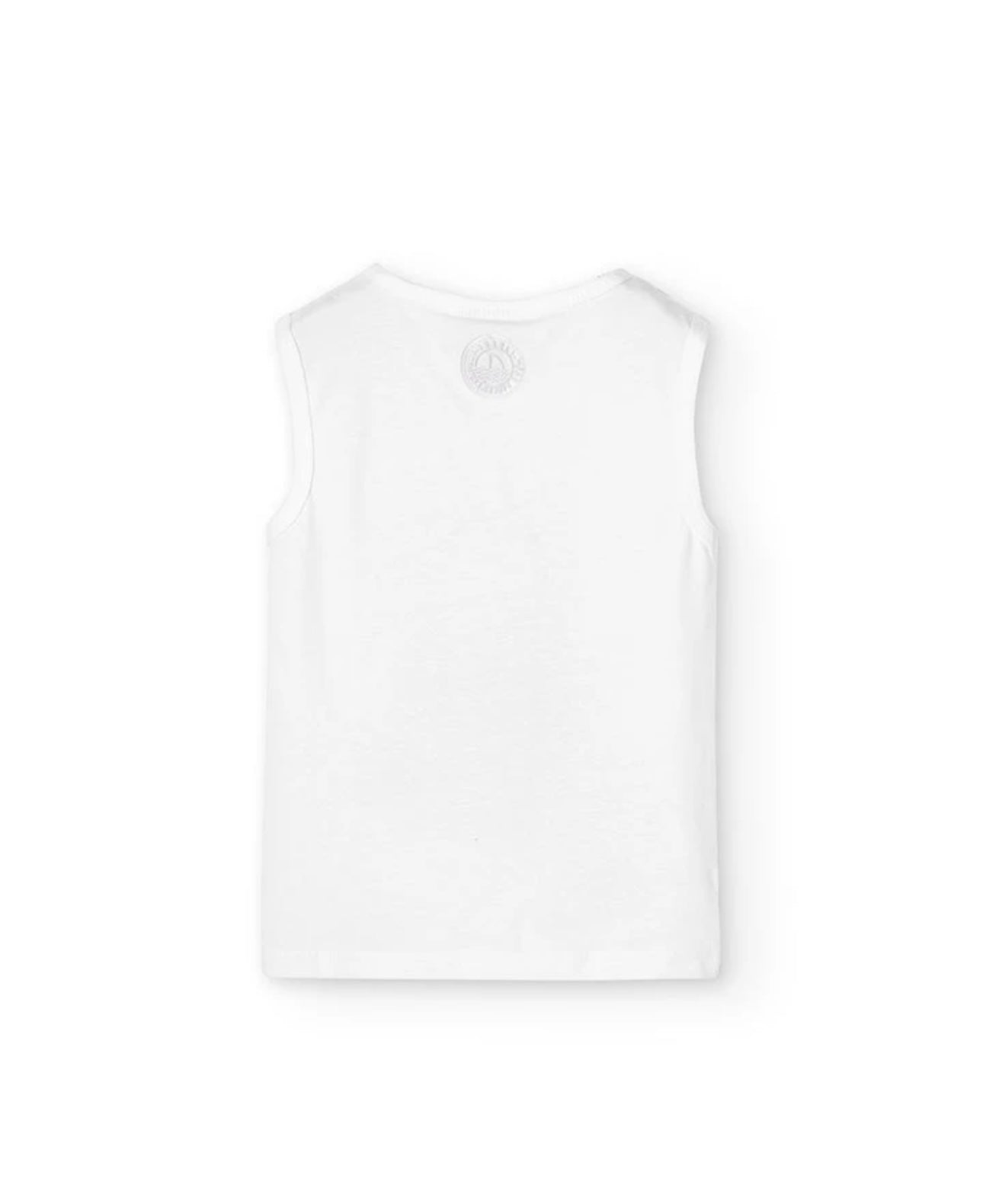 Camiseta de punto sin mangas de niño en color blanco Boboli