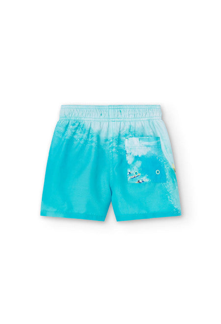 Bañador estampado de niño en color verde Boboli